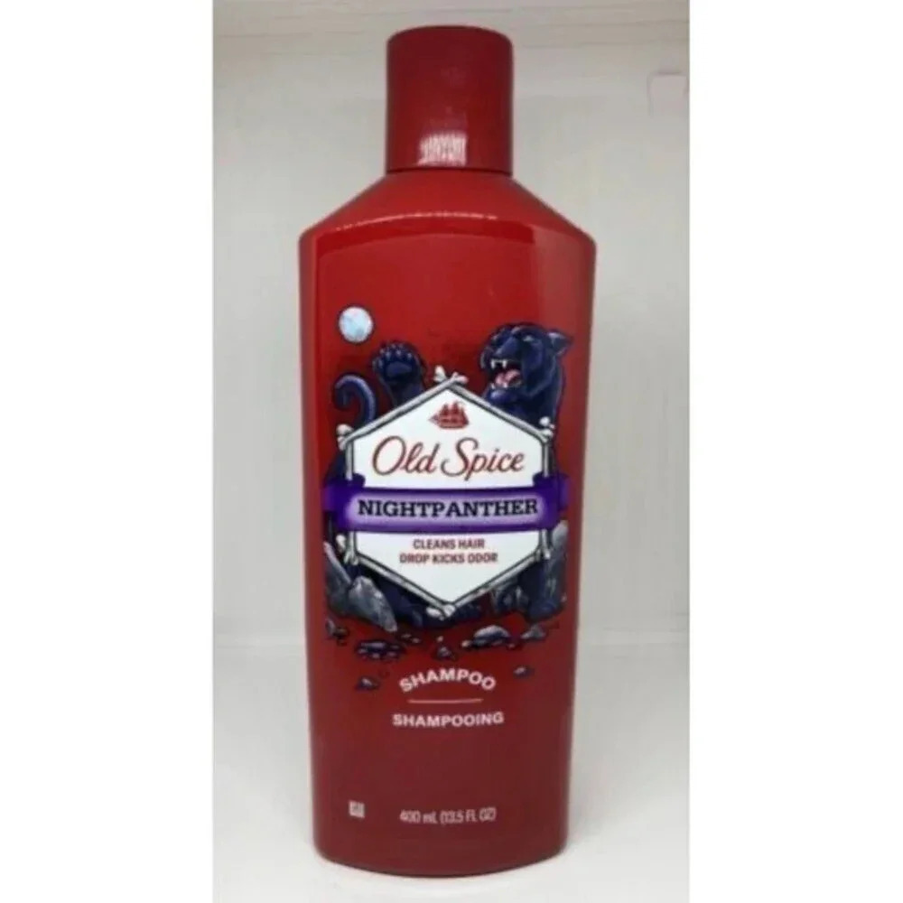 Old Spice NIGHTPANTHER Shampoo Cleans‎ Hair Drop Kicks Odor Retired 13.5oz New‌